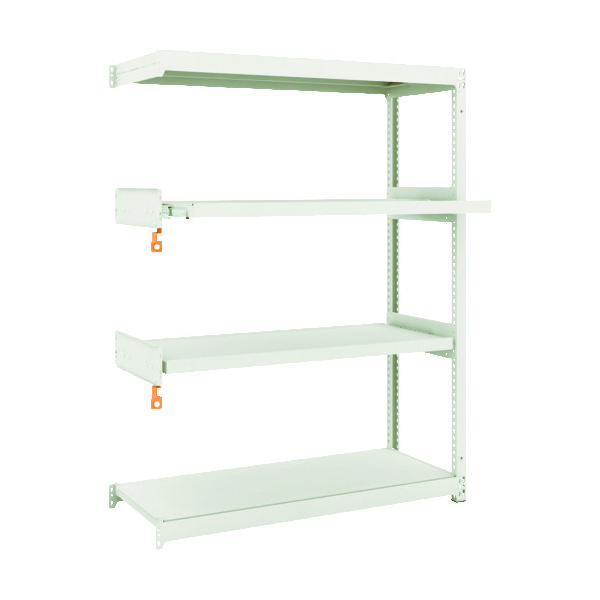 TRUSCO スチールラック M1.5型軽中量棚 1160×445×H1500 4段うちスライド2段 連結 M1.5-5442M2B（直送品）