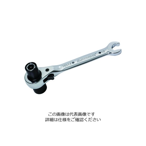 スーパーツール スーパー 5サイズラチェットレンチ インナーソケット:8、10 アウターソケット:13、14 RNF0TR 1丁（直送品）