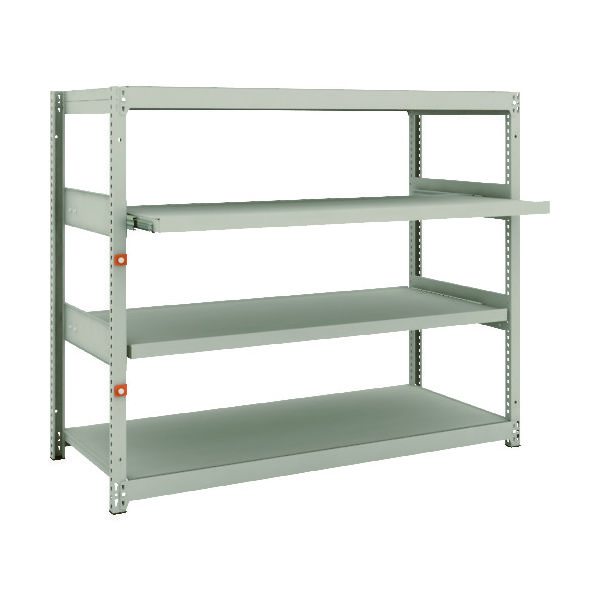 TRUSCO スチールラック M1.5型軽中量棚 1460X595XH1200 4段うちスライド2段 単体 M1.5-4562M2（直送品）