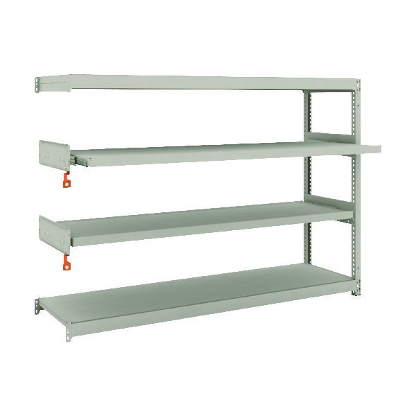 TRUSCO スチールラック M1.5型軽中量棚 1760X445XH1200 4段うちスライド2段 連結 M1.5-4642M2B（直送品）