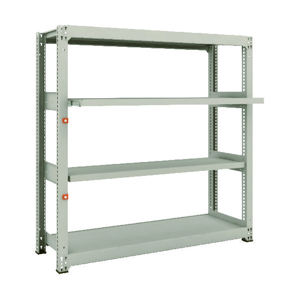 TRUSCO スチールラック M3型中量棚 1500×471×H1500 4段うちスライド2段 単体 M3-5552M2 1台(1個)（直送品）