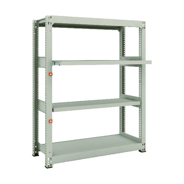 TRUSCO スチールラック M3型中量棚 1200×471×H1500 4段うちスライド2段 単体 M3-5452M2 1台(1個)（直送品）