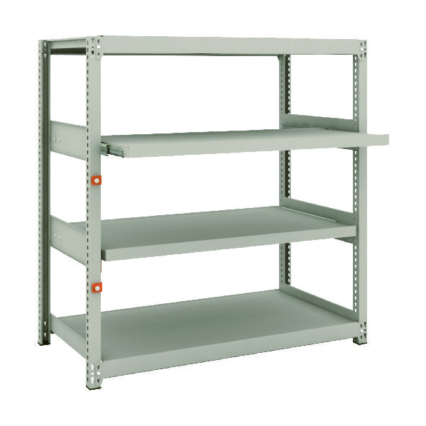 TRUSCO スチールラック M2型軽中量棚 1160X600XH1200 4段うちスライド2段 単体 M2-4462M2 1台(1個)（直送品）