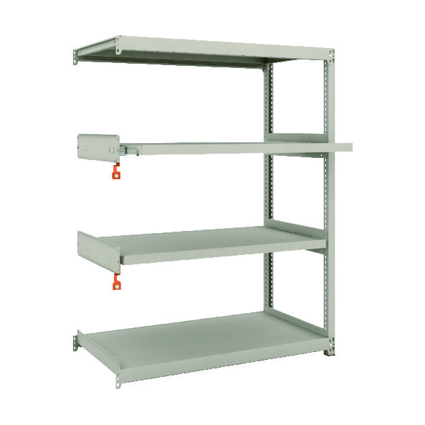 TRUSCO スチールラック M2型軽中量棚 1160×600×H1500 4段うちスライド2段 連結 M2-5462M2B（直送品）