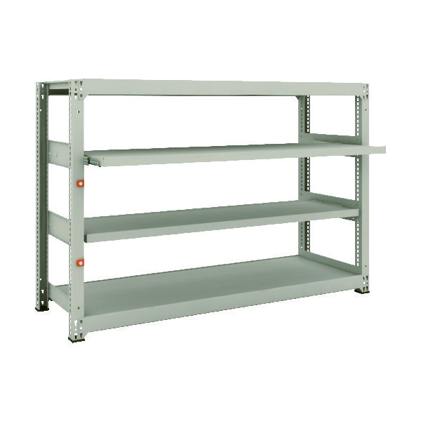 TRUSCO スチールラック M3型中量棚 1800X571XH1200 4段うちスライド2段 単体 M3-4662M2 1台(1個)（直送品）