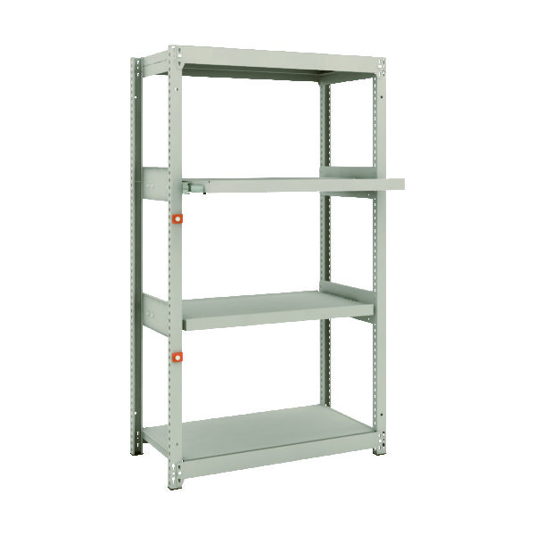 TRUSCO スチールラック M1.5型軽中量棚 860×445×H1500 4段うちスライド2段 単体 M1.5-5342M2（直送品）