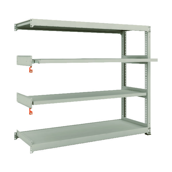 TRUSCO スチールラック M3型中量棚 1800×571×H1500 4段うちスライド2段 連結 M3-5662M2B 1台(1個)（直送品）