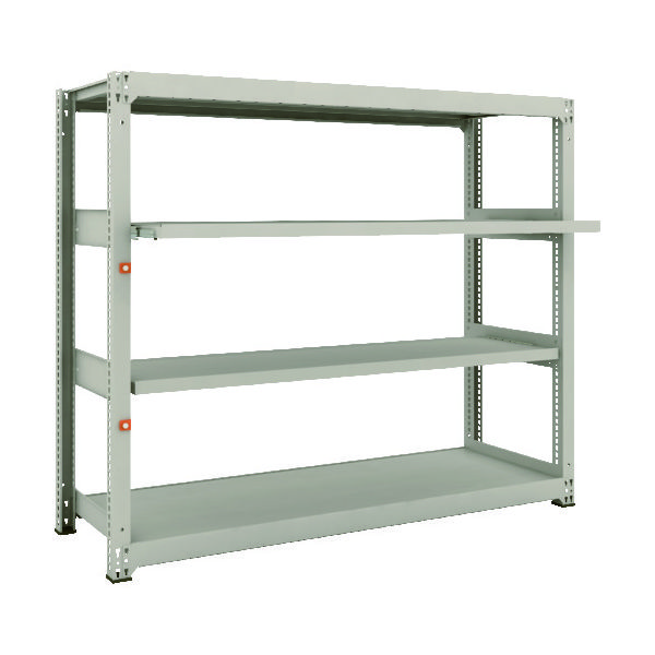 TRUSCO スチールラック M3型中量棚 1800×571×H1500 4段うちスライド2段 単体 M3-5662M2 1台(1個)（直送品）