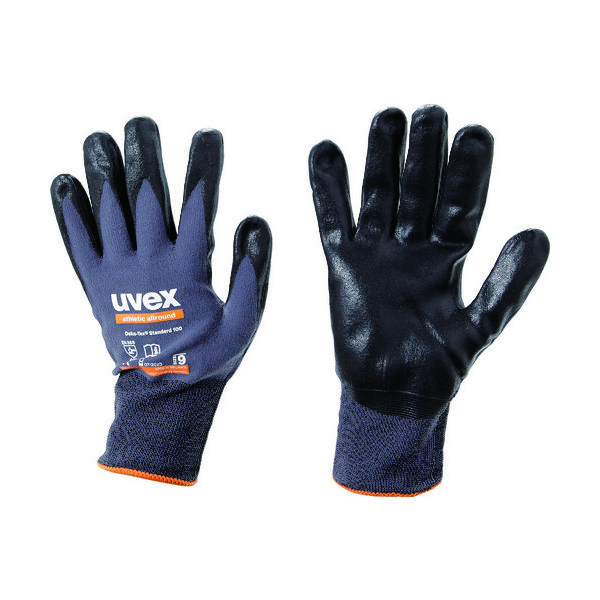 ウベックス UVEX ニトリル背抜き手袋 アスレティック オールラウンド XL 6002870 1双 160-7177（直送品）