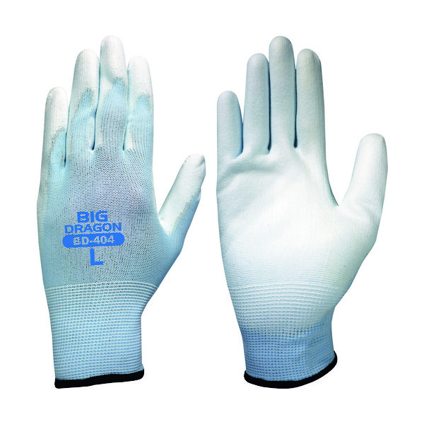 富士グローブ ウレタンホワイト10双組BDー404 L 7070 1組(10双) 159-2367（直送品）