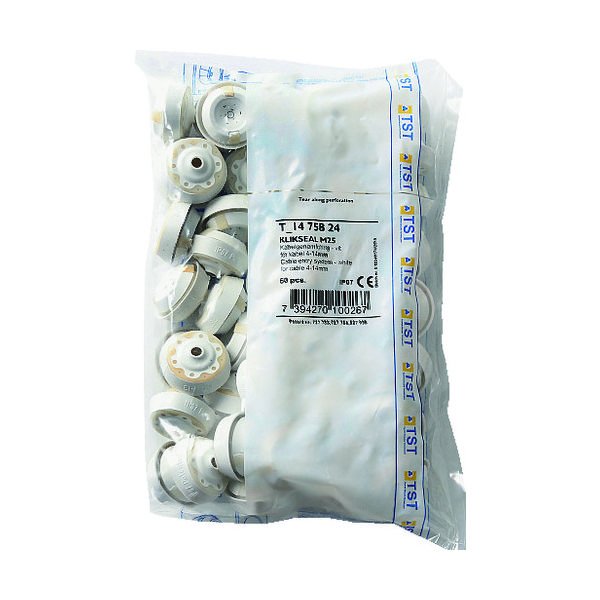 スガツネ工業 SUGATSUNE (210039648) Tー1475824ーP50 防水・防塵グロメット ホワイト 1箱(50個)（直送品）