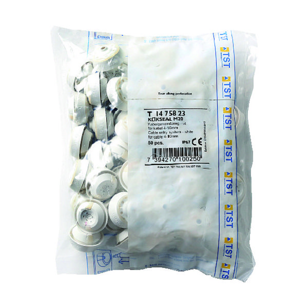 スガツネ工業 SUGATSUNE (210039644) Tー1475823ーP50 防水・防塵グロメット ホワイト 1箱(50個)（直送品）