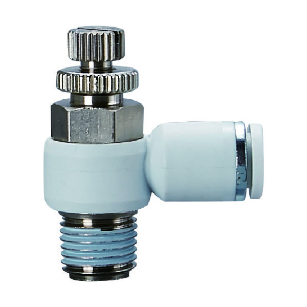 トラスコ中山 TRUSCO スピードコントローラ エルボ型 メーターアウト8mm R1/4 SCOUT08-02 1個 161-2750（直送品）