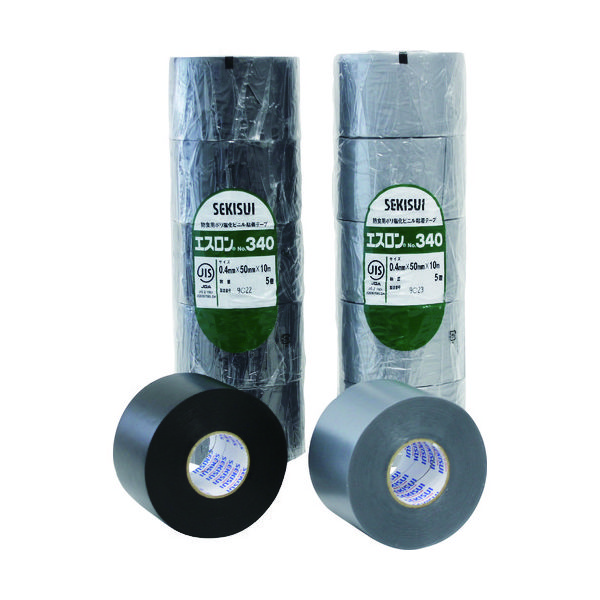 積水マテリアルソリューションズ 積水 エスロンテープ#340 100×10 銀 V340S4N 1巻 161-3953（直送品）