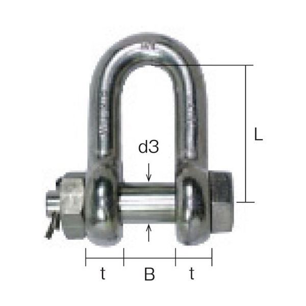 大洋製器工業 大洋 SUS TAIYOシャックル SB-6（1000026） SUSSB-6 1個