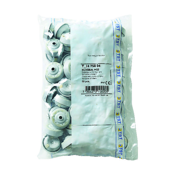 スガツネ工業 SUGATSUNE (210039616) Tー1475804ーP50 防水・防塵グロメット ライトグレー 1箱(50個)（直送品）