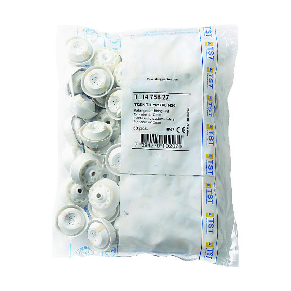 スガツネ工業 SUGATSUNE (210039649) Tー1475827ーP50 防水・防塵グロメット ホワイト 1箱(50個)（直送品）