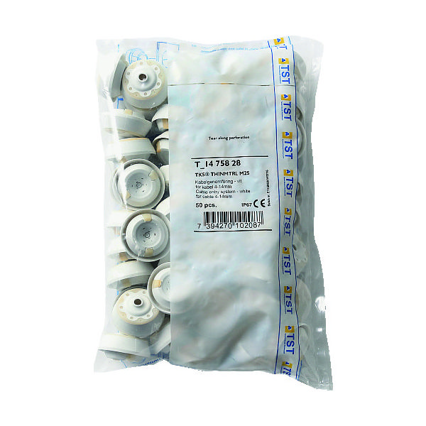 スガツネ工業 SUGATSUNE (210039650) Tー1475828ーP50 防水・防塵グロメット ホワイト 1箱(50個)（直送品）