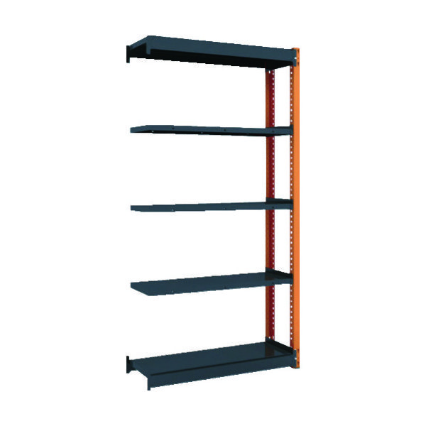 TRUSCO 軽量ボルトレス棚TSUG型 連結タイプ 900X340XH1800 TSUG100-63K-5B-BK 1台(1個)（直送品）