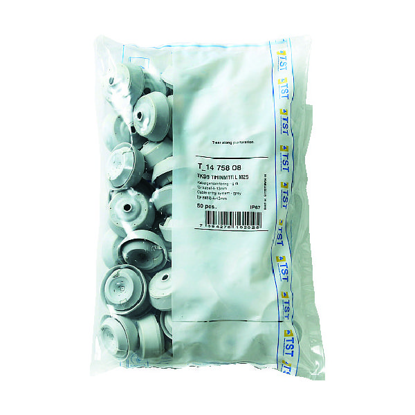 スガツネ工業 SUGATSUNE (210039619) Tー1475808ーP50 防水・防塵グロメット ライトグレー 1箱(50個)（直送品）