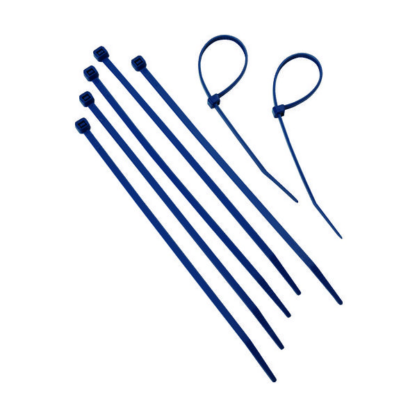 トラスコ中山 TRUSCO 金属センサー感知可能ケーブルタイ 幅4.8mmx250mm 青 TRCV-250MD 1袋(100本)（直送品）