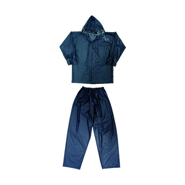 トラスコ中山 TRUSCO レインスーツ 4Lサイズ ネイビー TRW554L 1着 161-0803（直送品）