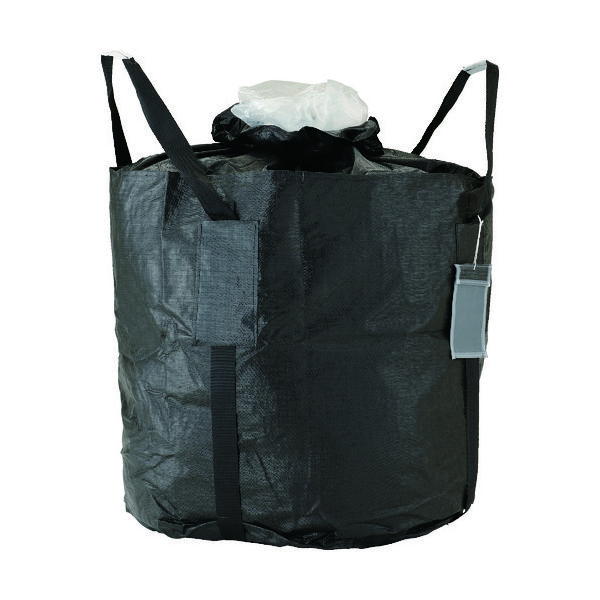 トラスコ中山 TRUSCO 高耐候性フレキシブルコンテナ 内袋付 φ1100XH1100(最大充填量2t) TFCA-BK 1枚（直送品）