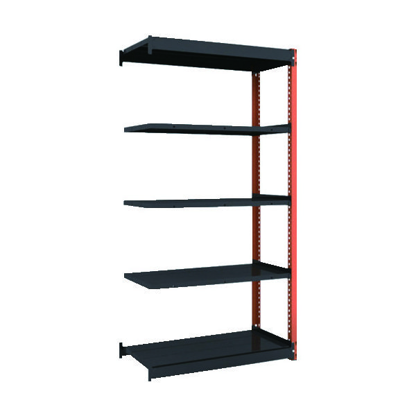 TRUSCO 軽量ボルトレス棚TSUG型 連結タイプ 900X490XH1800 TSUG100-63S-5B-BK 1台(1個)（直送品）