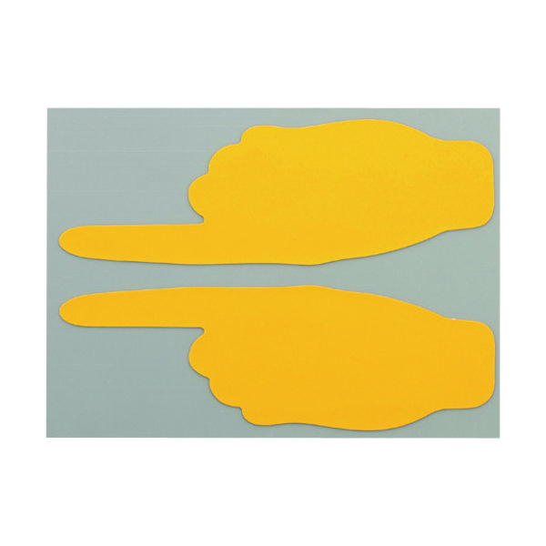 ニトムズ 耐久フロアサインズ手型黄20枚 Y6041 1袋(20枚) 126-9850（直送品）