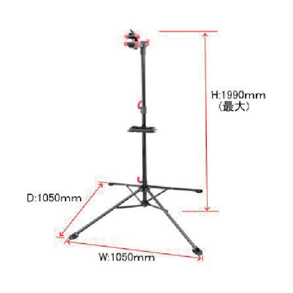 アストロプロダクツ 二輪車収納用品 バイシクルメンテナンススタンド BM721 高さ調節範囲1050~1890mm 2003000007213 1台（直送品）