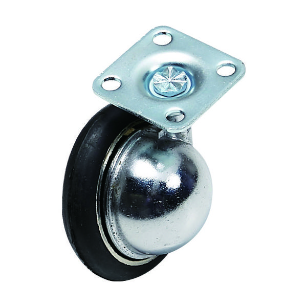 サムソンキャスター SAMSONG サムソン メタルボールキャスター 自在 ゴム車 60mm TP1160-01-CR-RT 1個（直送品）