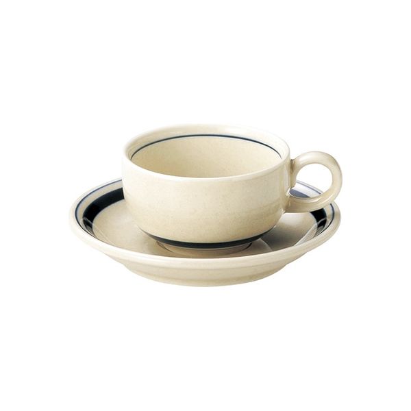 金正陶器 紅茶碗（インディゴボーダー）※カップ(碗)のみ 07700951 1セット(3個)（直送品）