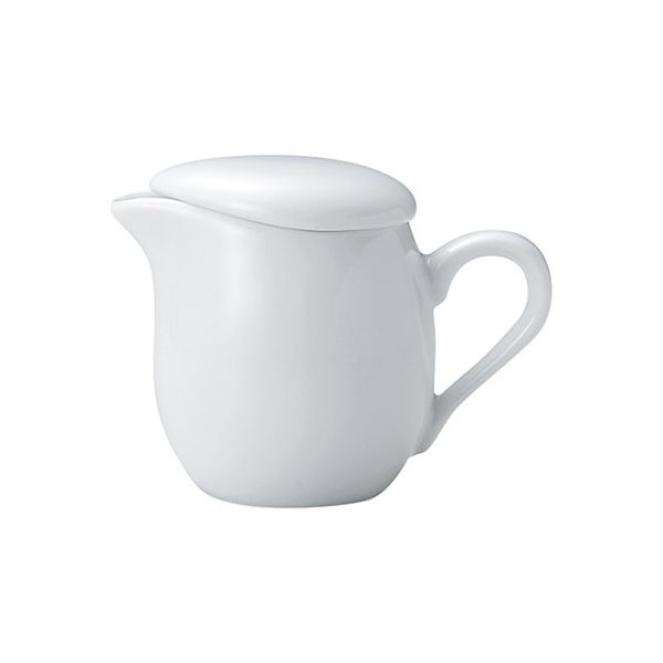 金正陶器 ピッチャー -碗皿シリーズ-クリーマー フタ（ノーブルホワイト） 47000971 1セット（6個）（直送品）