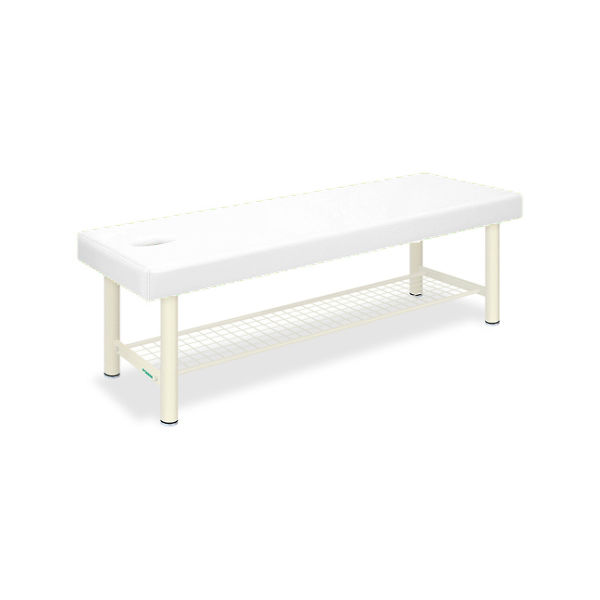 高田ベッド製作所 有孔外脚DXベッドー8 幅65×長さ180×高さ55cm 白 TB-1034U 1個 61-3485-65（直送品）