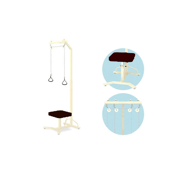 高田ベッド製作所 M型上肢運動台 幅66×奥行68×高さ228cm 茶 TB-888 1個 61-3501-43（直送品）