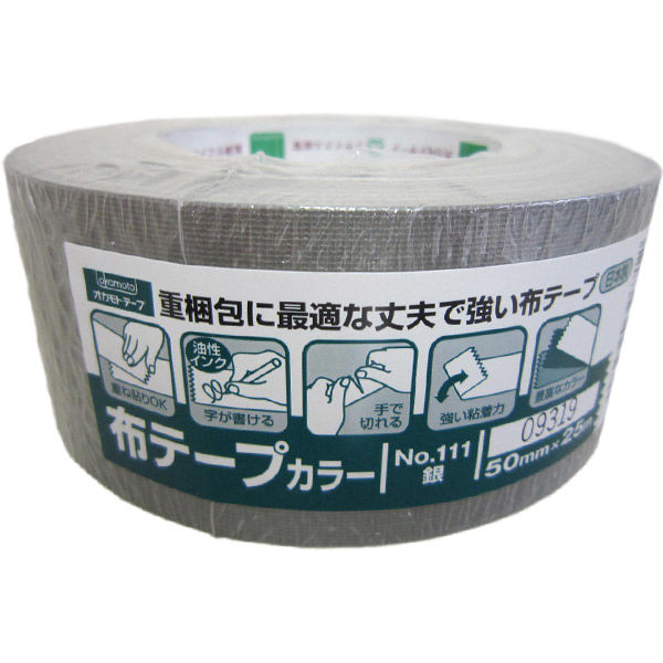 オカモト 布テープカラー　銀　シュリンク包装 111 30巻（直送品）
