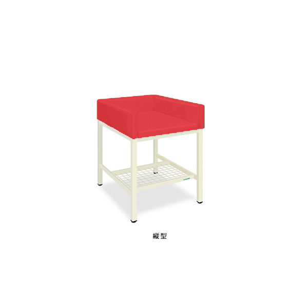 高田ベッド製作所 オムツ交換台(縦型) 幅70(全幅70)×奥行90(全奥行95)×高さ80(全高98)cm レッド TB-721-01 1個（直送品）