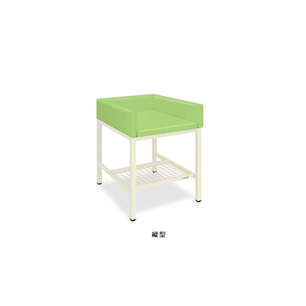 高田ベッド製作所 オムツ交換台(縦型) 幅60(全幅70)×奥行90(全奥行95)×高さ80(全高98)cm ライムグリーン TB-721-01 1個（直送品）