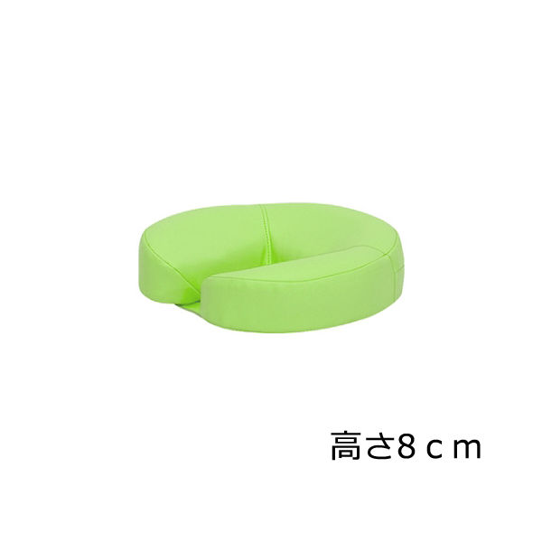 高田ベッド製作所 ニューフェイス 幅29×奥行29×高さ8cm ライムグリーン TB-77C-126 1個 61-3726-44（直送品）