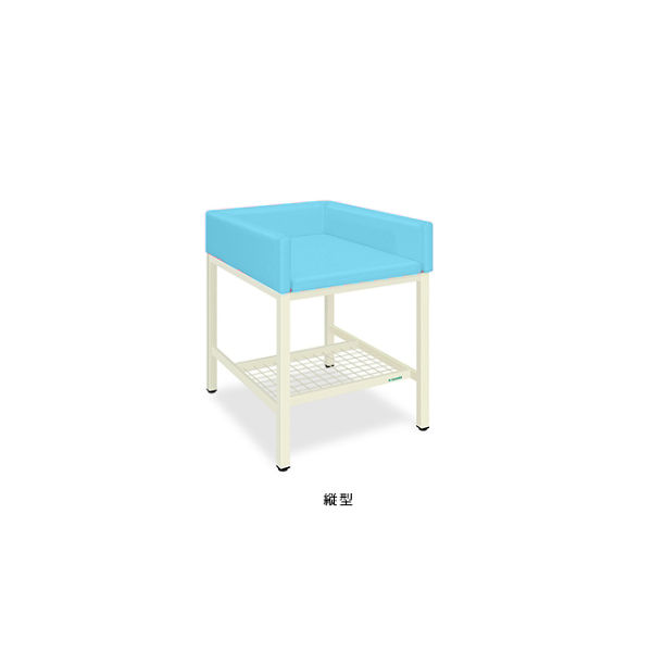 高田ベッド製作所 オムツ交換台(縦型) 幅60(全幅70)×奥行80(全奥行85)×高さ85(全高103)cm スカイブルー TB-721-01 1個（直送品）