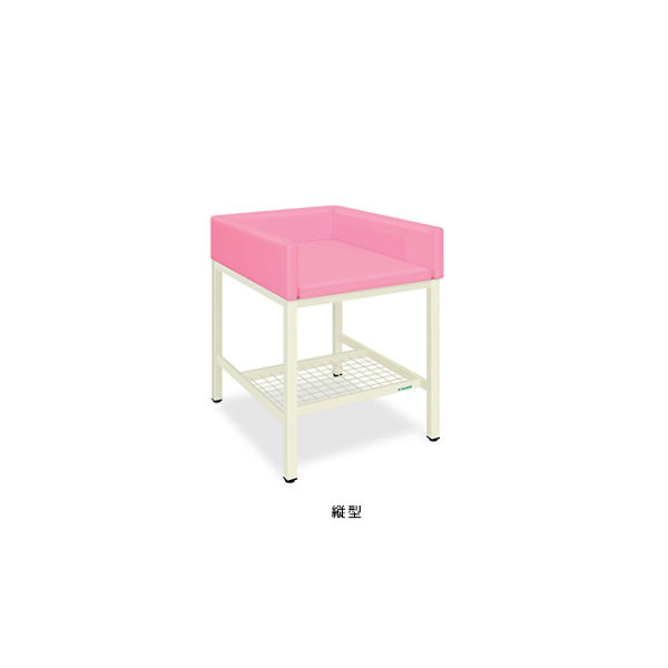 高田ベッド製作所 オムツ交換台(縦型) 幅60(全幅70)×奥行90(全奥行95)×高さ80(全高98)cm ピンク TB-721-01 1個（直送品）