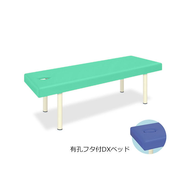 高田ベッド製作所 有孔フタ付DXベッド 幅70×長さ180×高さ60cm ライトグリーン TB-581 1個 61-3460-79（直送品）