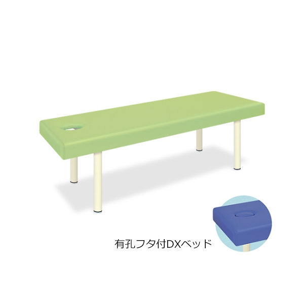 高田ベッド製作所 有孔フタ付DXベッド 幅65×長さ180×高さ55cm ライムグリーン TB-581 1個 61-3459-63（直送品）