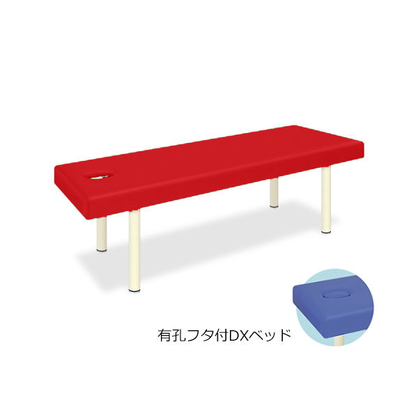 高田ベッド製作所 有孔フタ付DXベッド 幅65×長さ180×高さ50cm レッド TB-581 1個 61-3459-47（直送品）