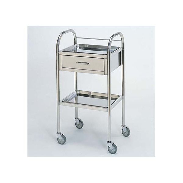 柏ステンレス工業 麻酔器械台 引出1個付 マスイキカイダイML-1H 1個 62-2715-82　　ナビスカタログ（直送品）