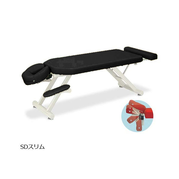 高田ベッド製作所 SDスリム 幅60×長さ170~200×高さ60cm 黒 TB-1053 1個 61-6446-21（直送品）