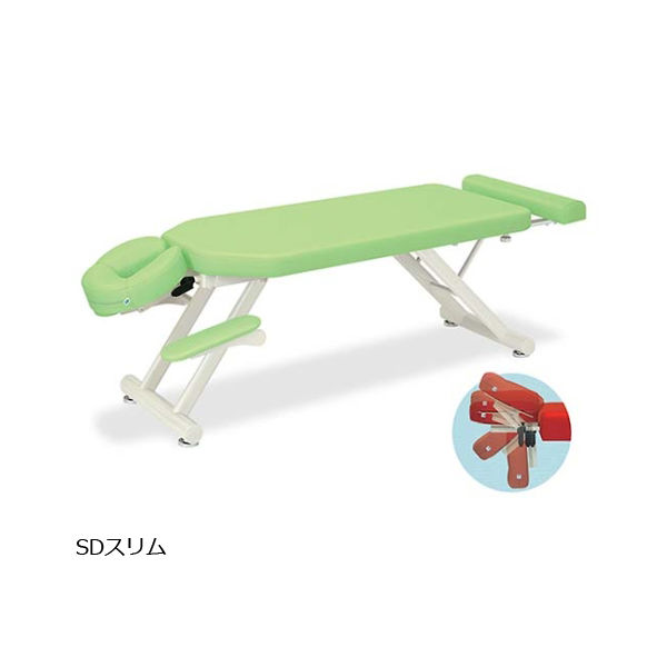 高田ベッド製作所 SDスリム 幅60×長さ160~190×高さ40cm ライムグリーン TB-1053 1個 61-6444-70（直送品）