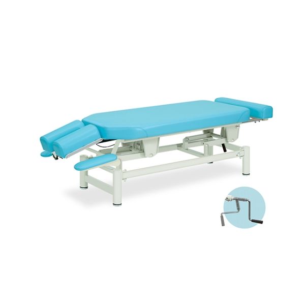 高田ベッド製作所 ヘルシオ 幅55×長さ180~210×高さ45~83cm スカイブルー TB-1505 1個 61-5997-55（直送品）