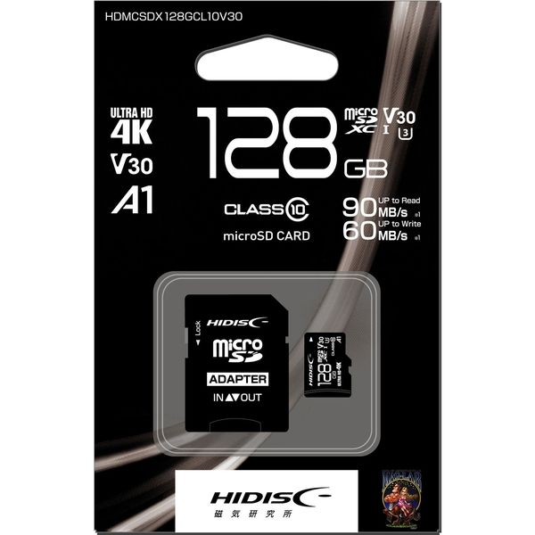 磁気研究所 HIDISC microSDXCカード 128GB CLASS10 HDMCSDX128GCL10V30 - アスクル