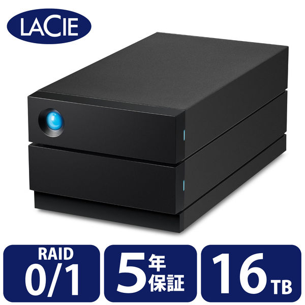 HDD 外付け 16TB 据え置き 5年保証 2big RAID USB-C STHJ16000800 LaCie 1個（直送品）